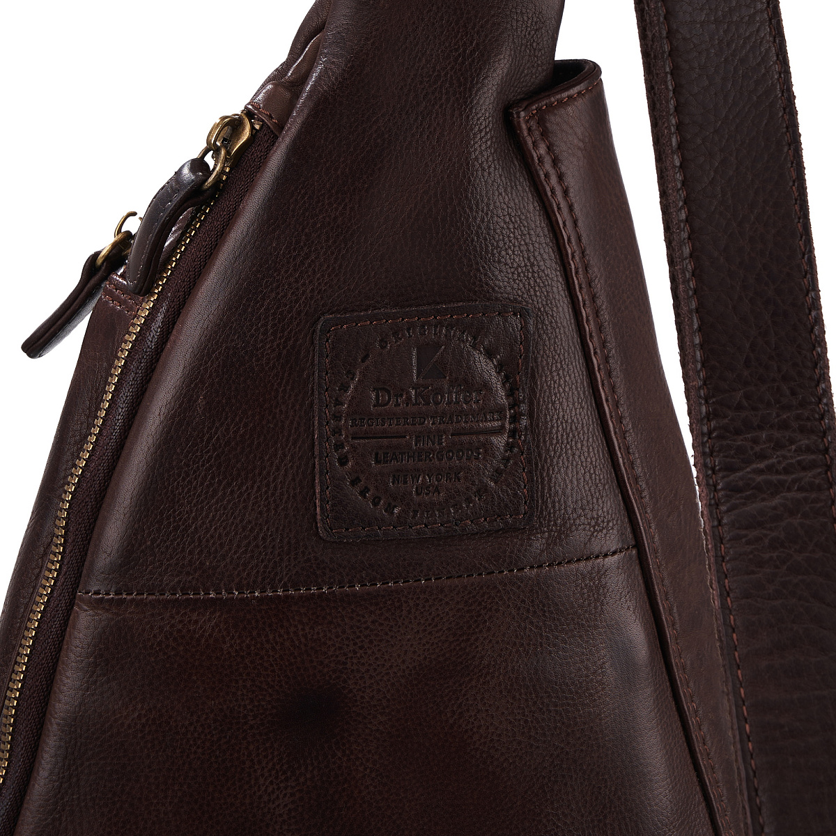 Рюкзак Dr.Koffer из натуральной кожи темно-коричневый