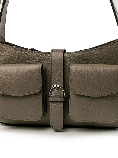 Женская сумка Dr.Koffer из натуральной кожи серая