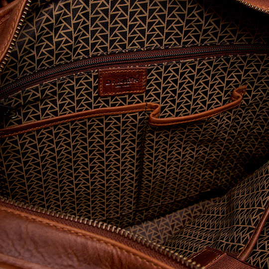 Деловая сумка Dr.Koffer из натуральной кожи коричневая