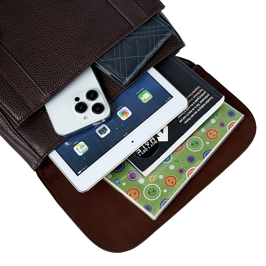 Сумка планшет Dr.Koffer из натуральной кожи коричневый