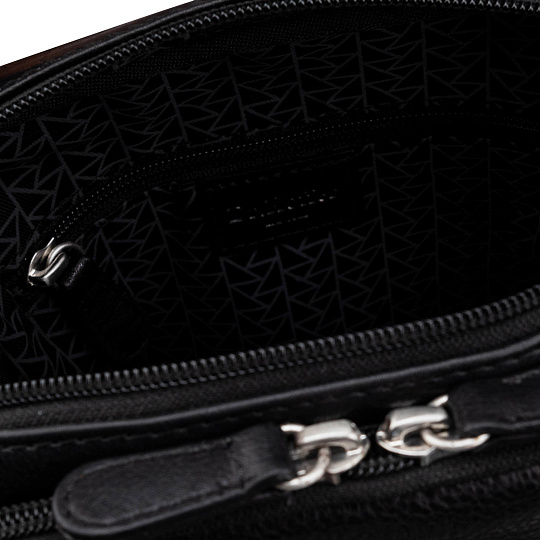 Сумка через плечо Dr.Koffer из натуральной кожи черная