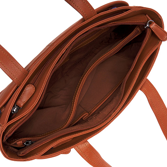 Женская сумка Dr.Koffer из натуральной кожи коричневая