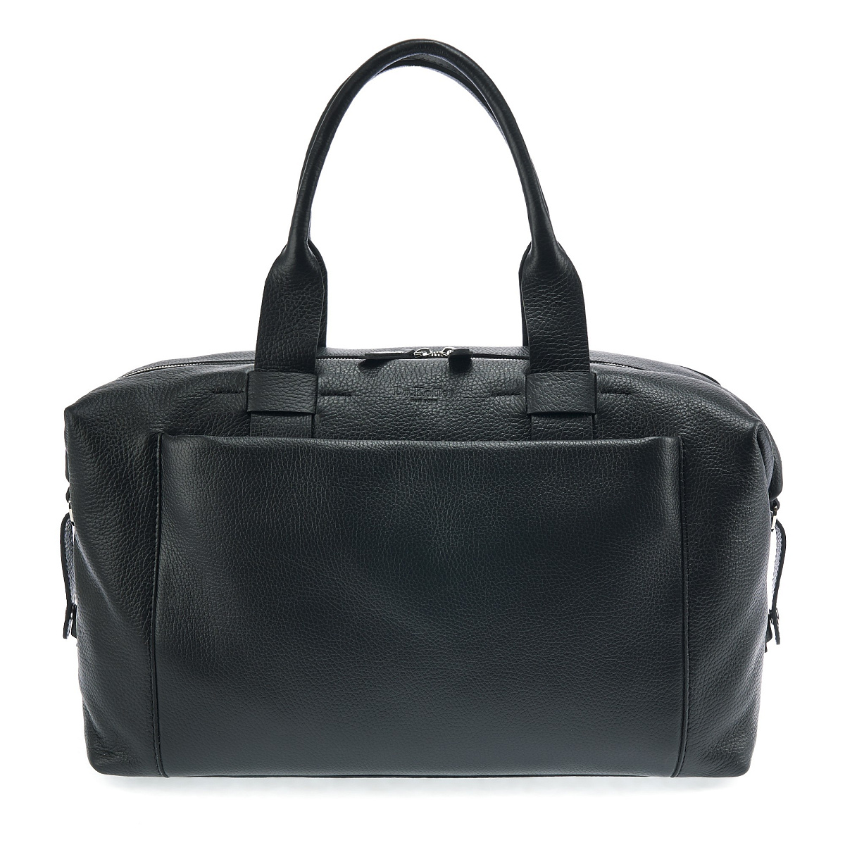 Сумка дорожная Dr. Koffer из натуральной кожи черная