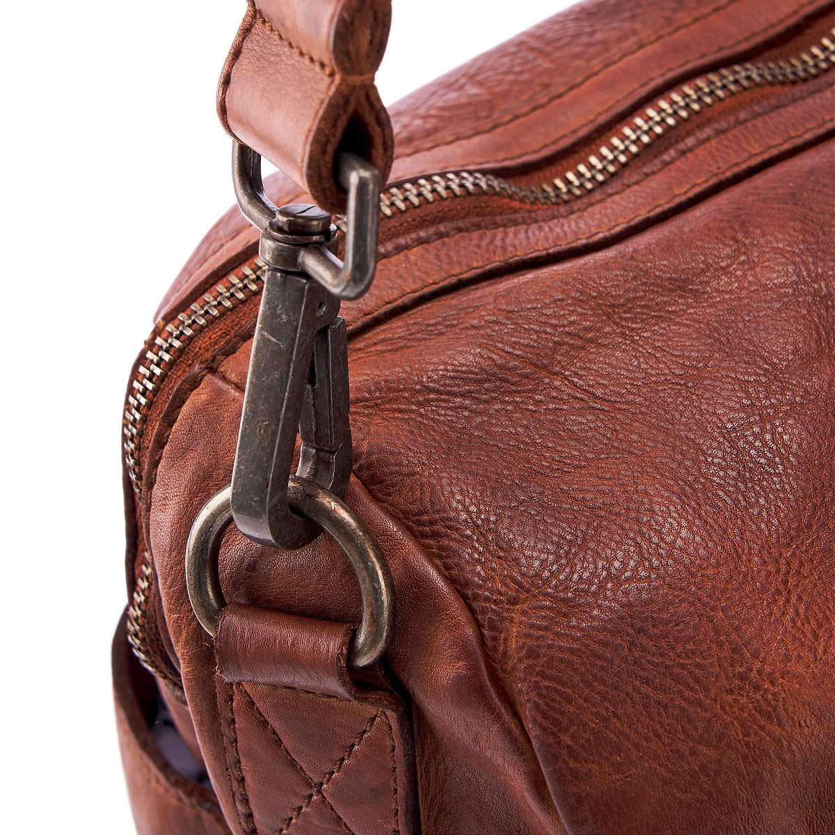 Сумка дорожная Dr.Koffer из натуральной кожи коричневая