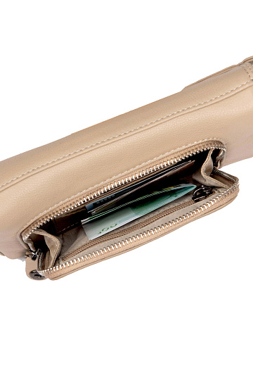 Сумка через плечо Dr.Koffer из натуральной кожи бежевая