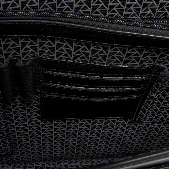 Портфель Dr.Koffer из натуральной кожи черный