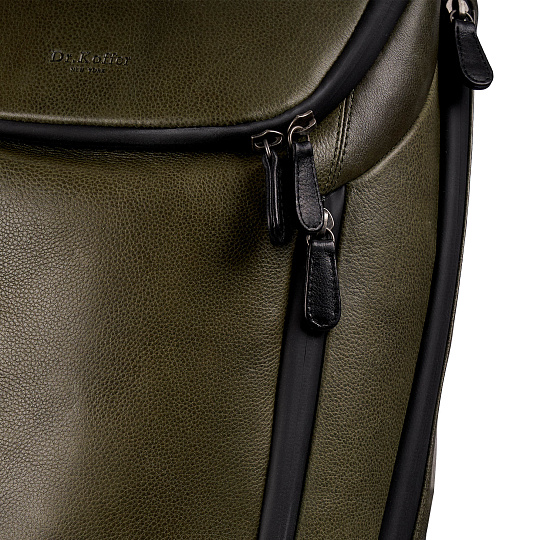 Рюкзак Dr.Koffer из натуральной кожи зеленый