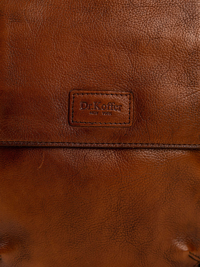 Сумка через плечо Dr.Koffer из натуральной кожи коричневая