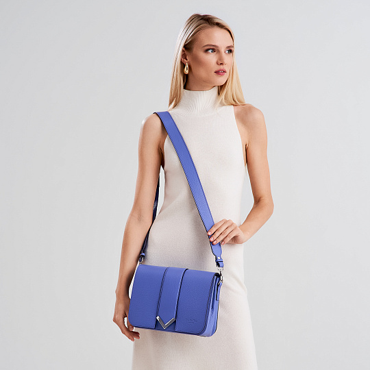 Женская сумка Dr. Koffer из натуральной кожи фиолетовая