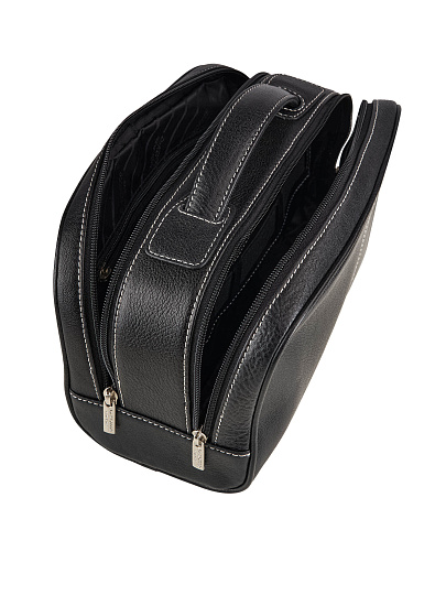 Несессер Dr. Koffer из натуральной кожи черный