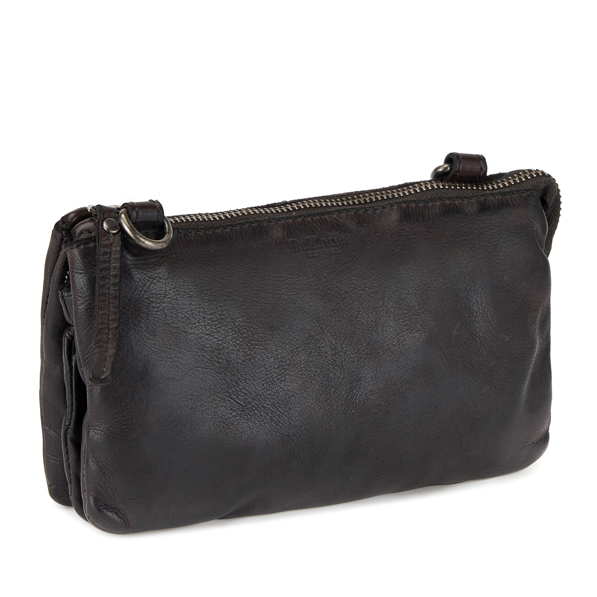 Сумка через плечо Dr.Koffer из натуральной кожи серая