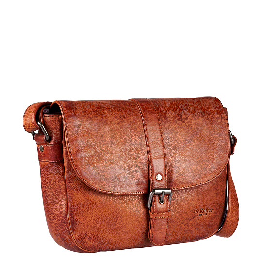 Сумка через плечо Dr.Koffer из натуральной кожи коричневая