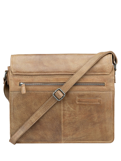 Сумка через плечо Dr. Koffer из натуральной кожи коричневая