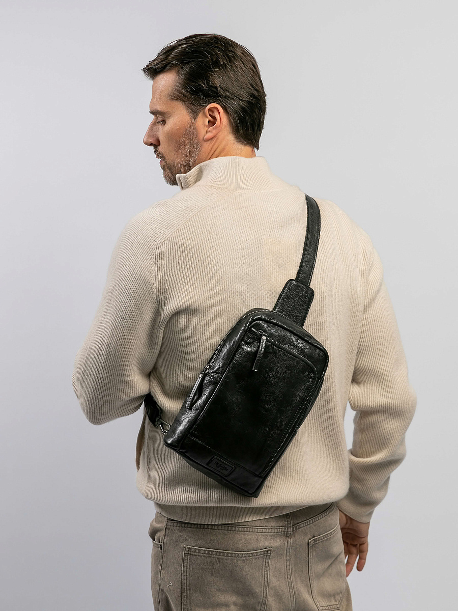 Рюкзак Dr.Koffer из натуральной кожи черный