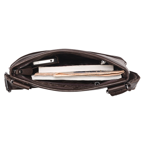 Сумка через плечо Dr.Koffer из натуральной кожи коричневая