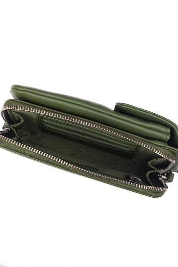 Сумка через плечо Dr.Koffer из натуральной кожи зеленая