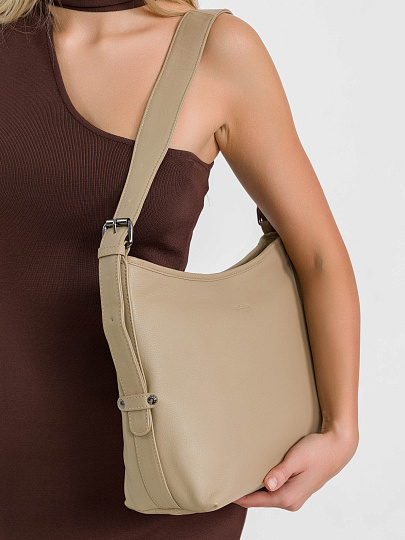 Женская сумка Dr.Koffer из натуральной кожи бежевая