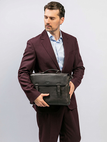 Портфель Dr.Koffer из натуральной кожи коричневый