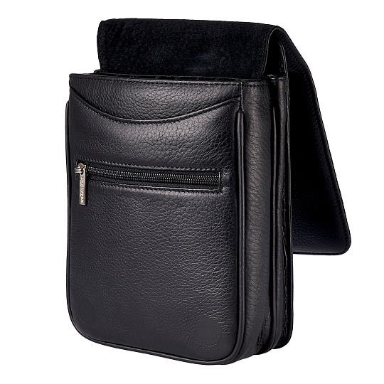 Сумка через плечо Dr.Koffer из натуральной кожи черная