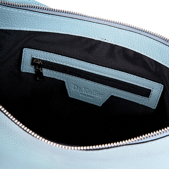 Женская сумка Dr. Koffer из натуральной кожи голубая