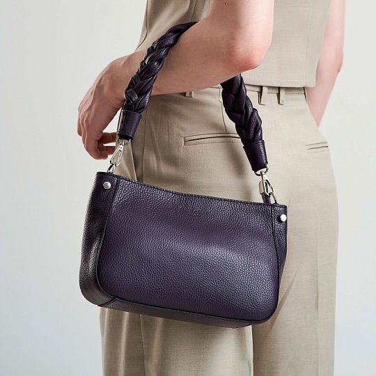 Женская сумка Dr. Koffer из натуральной кожи фиолетовая