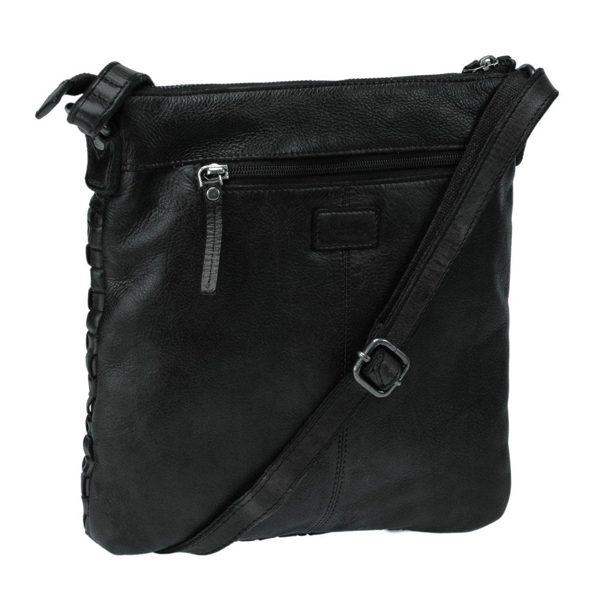 Сумка через плечо Dr.Koffer из натуральной кожи черная