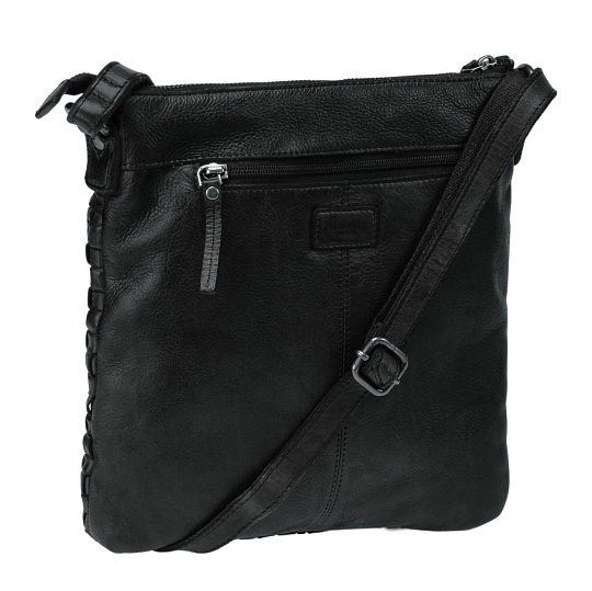 Сумка через плечо Dr.Koffer из натуральной кожи черная