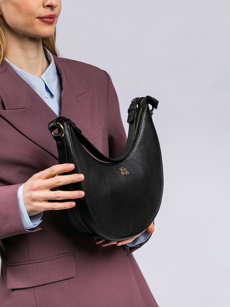 Женская сумка Dr. Koffer из натуральной кожи черная