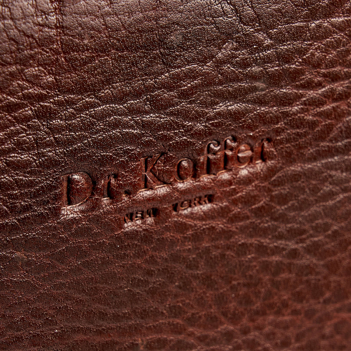 Деловая сумка Dr.Koffer из натуральной кожи темно-коричневая