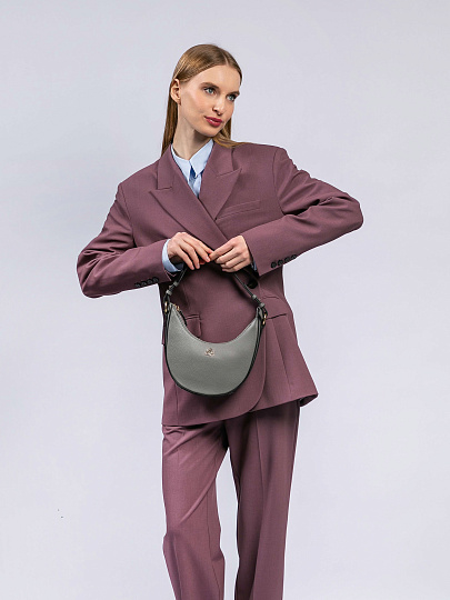 Женская сумка Dr. Koffer из натуральной кожи серая