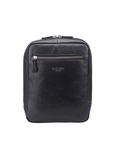 Сумка через плечо Dr. Koffer из натуральной кожи черная