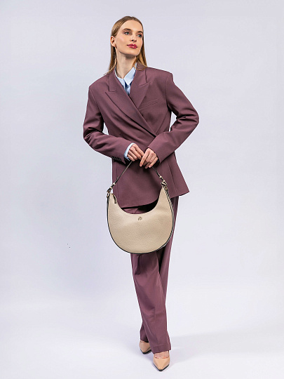 Женская сумка Dr. Koffer из натуральной кожи бежевая