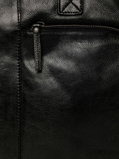 Деловая сумка Dr.Koffer из натуральной кожи черная