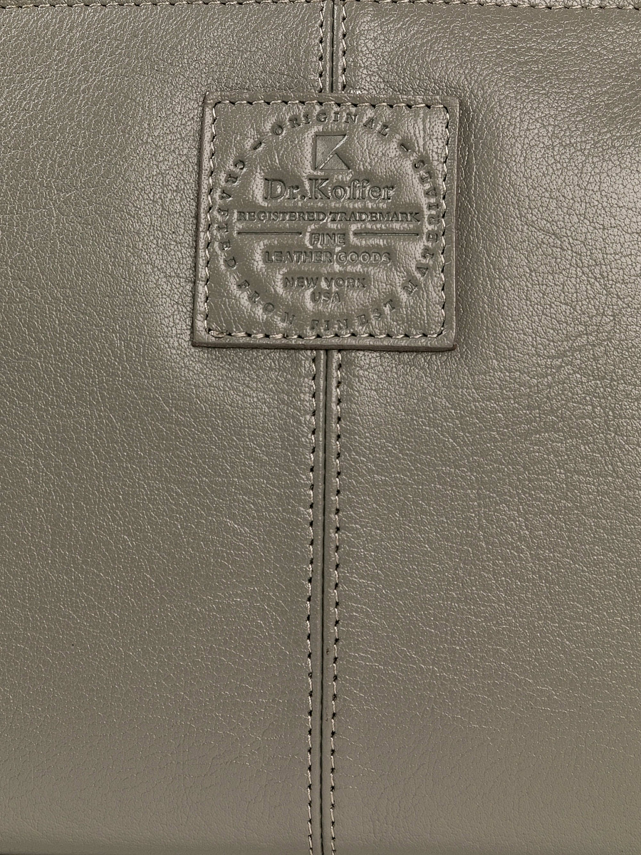 Женская сумка Dr.Koffer из натуральной кожи серая