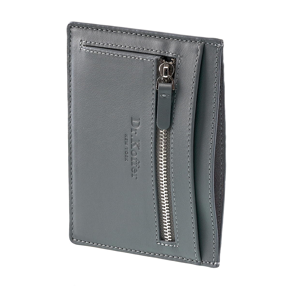 Кошелек Dr.Koffer из натуральной кожи серый
