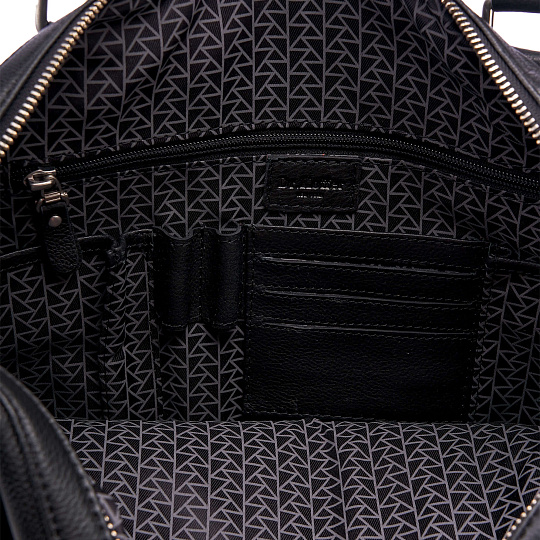 Деловая сумка Dr.Koffer из натуральной кожи черная