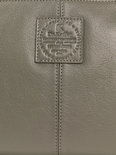 Женская сумка Dr.Koffer из натуральной кожи серая
