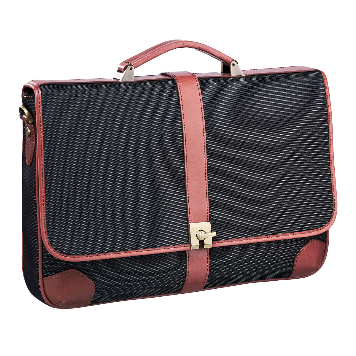 Деловая сумка Dr.Koffer из нейлона и натуральной кожи