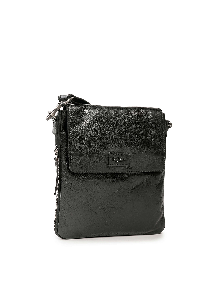 Сумка через плечо Dr.Koffer из натуральной кожи черная