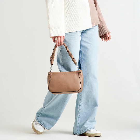 Женская сумка Dr. Koffer из натуральной кожи коричневая