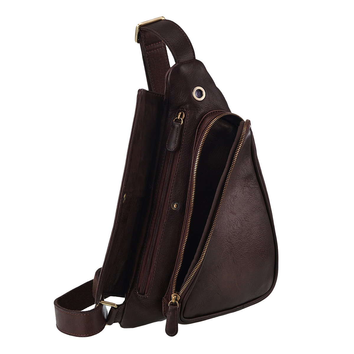 Рюкзак Dr.Koffer из натуральной кожи темно-коричневый