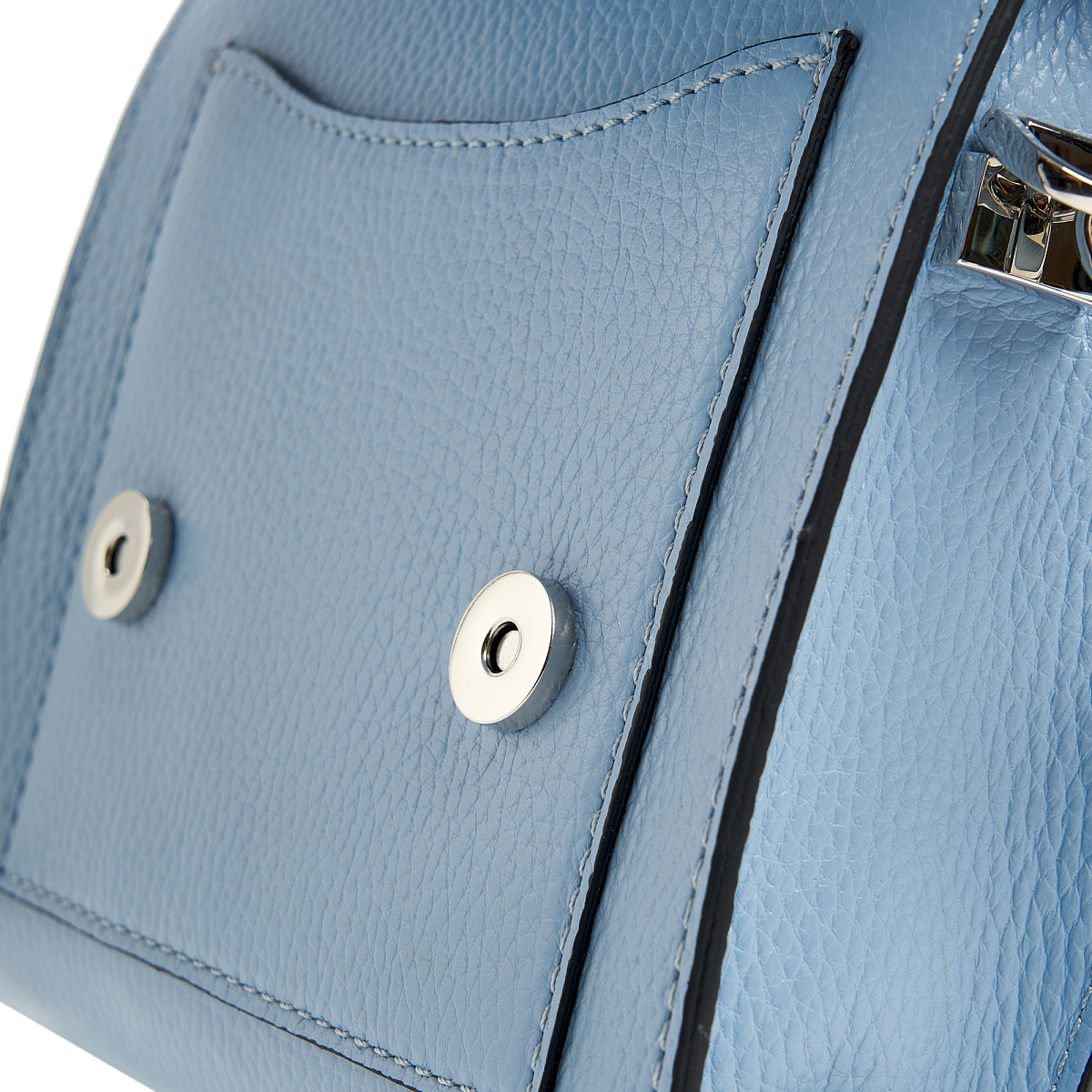 Женская сумка Dr. Koffer из натуральной кожи голубая