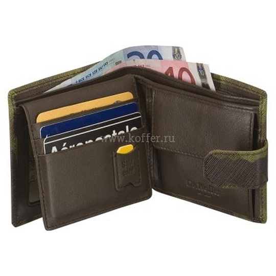 Портмоне Dr.Koffer из натуральной кожи хаки