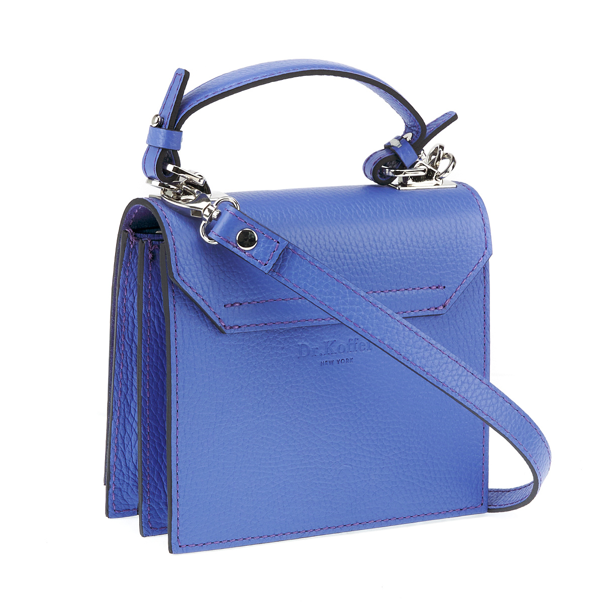 Женская сумка Dr. Koffer из натуральной кожи фиолетовая