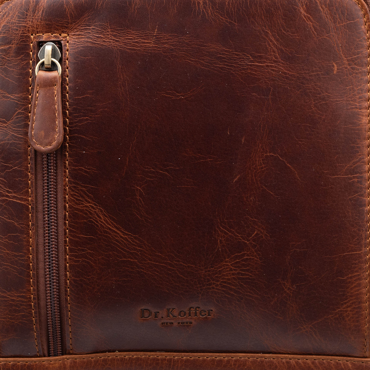 Рюкзак Dr.Koffer из натуральной кожи светло-коричневый