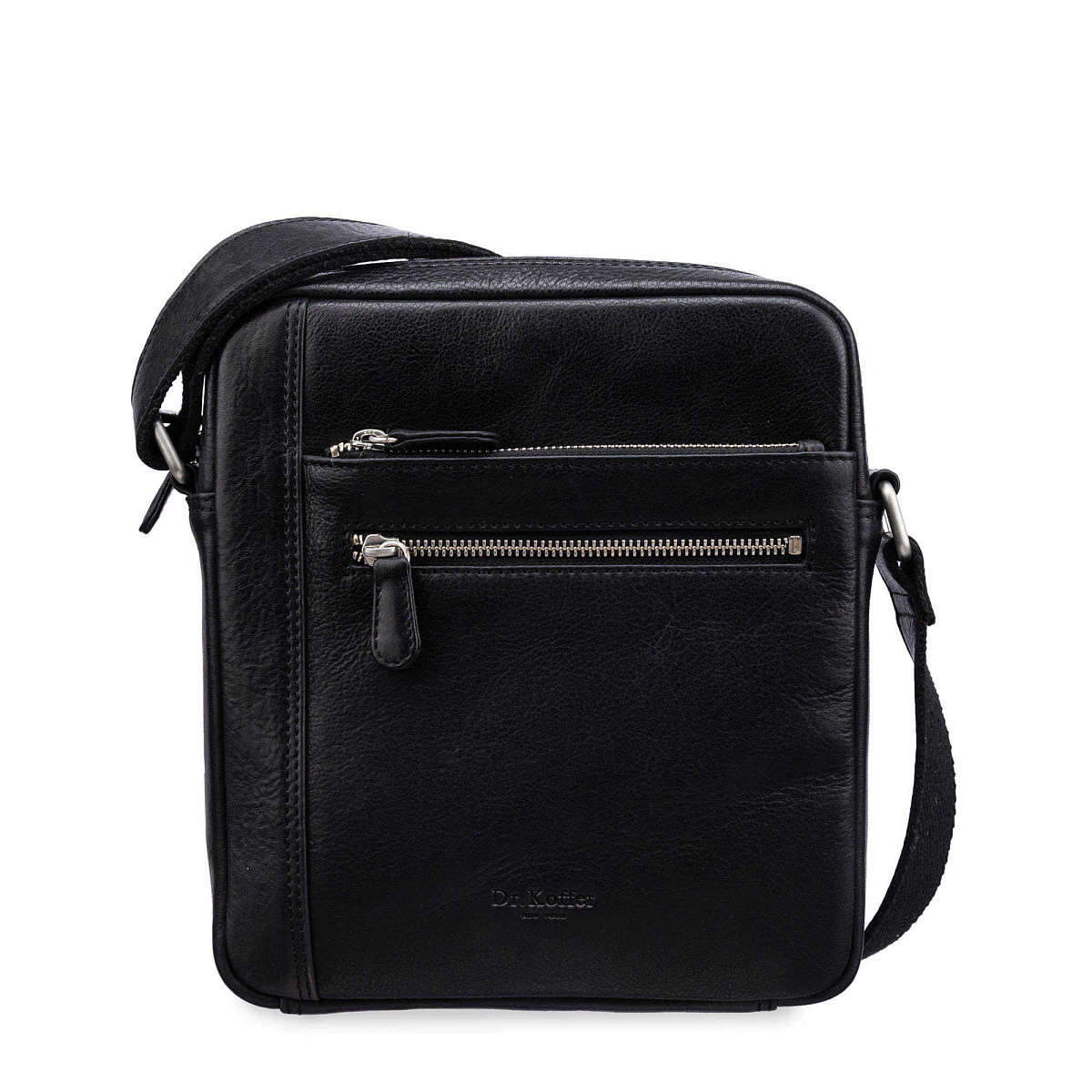 Сумка через плечо Dr.Koffer из натуральной кожи черная