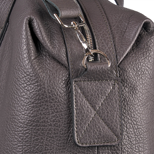 Сумка дорожная Dr.Koffer из натуральной кожи серая