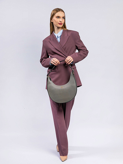 Женская сумка Dr. Koffer из натуральной кожи серая