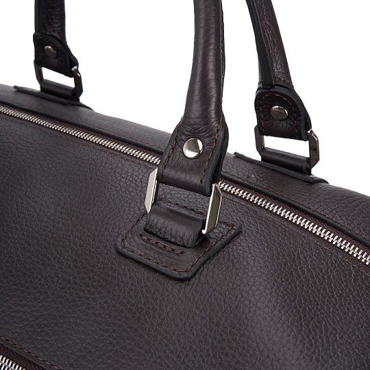 Сумка дорожная Dr.Koffer из натуральной кожи коричневая