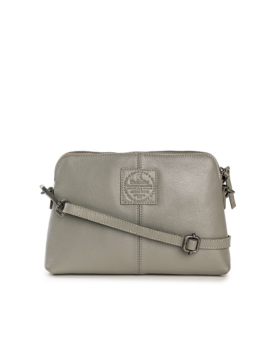 Женская сумка Dr.Koffer из натуральной кожи серая